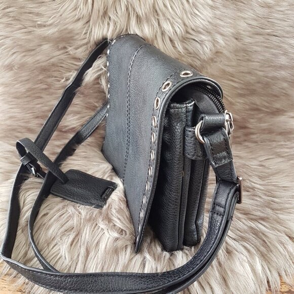 Hillary Radley Black Faux Leather Shoulder Bag - Picture 3 of 13